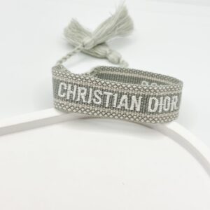 Pulsera De Tela Christhian Dior Grisbeige Pastel Completa - Imagen 1