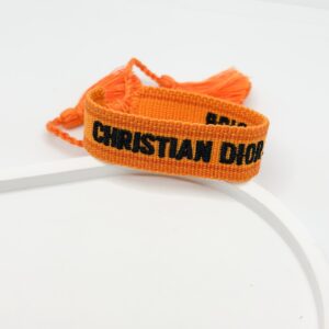 Pulsera De Tela Christhian Dior Naranja Completa - Imagen 1