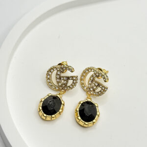Aretes Gucci perlas negras - Imagen 1