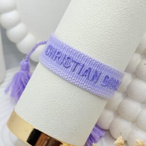 Pulsera De Tela Christhian Dior Lila - Imagen 1