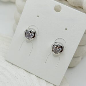 Aretes Boton Silver - Imagen 1