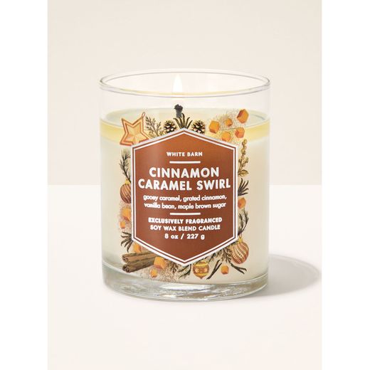 Candela de una mecha Cinnamon Caramel