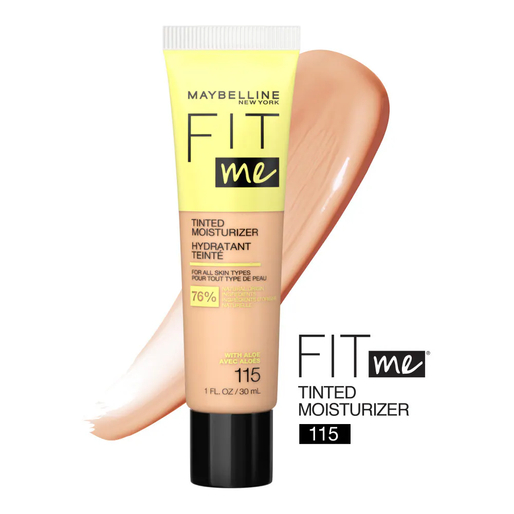 Maybelline Fit Me Tinted Moisturizer, Natural Coverage, Face Makeup, 115
