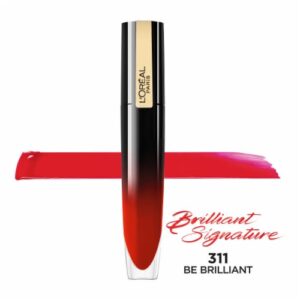 LOREAL BRILLIANT SIGNATURE SHINY LIP STAIN LIPSTICK BE BRILLIANT 0.21 OZ - Imagen 1