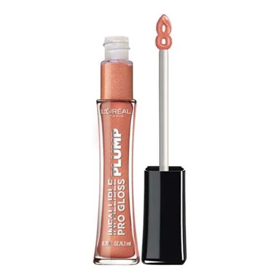 LOREAL INFALLIBLE PRO GLOSS PLUMP LIP GLOSS WITH HYALURONIC ACID LUCID GLOW .21OZ