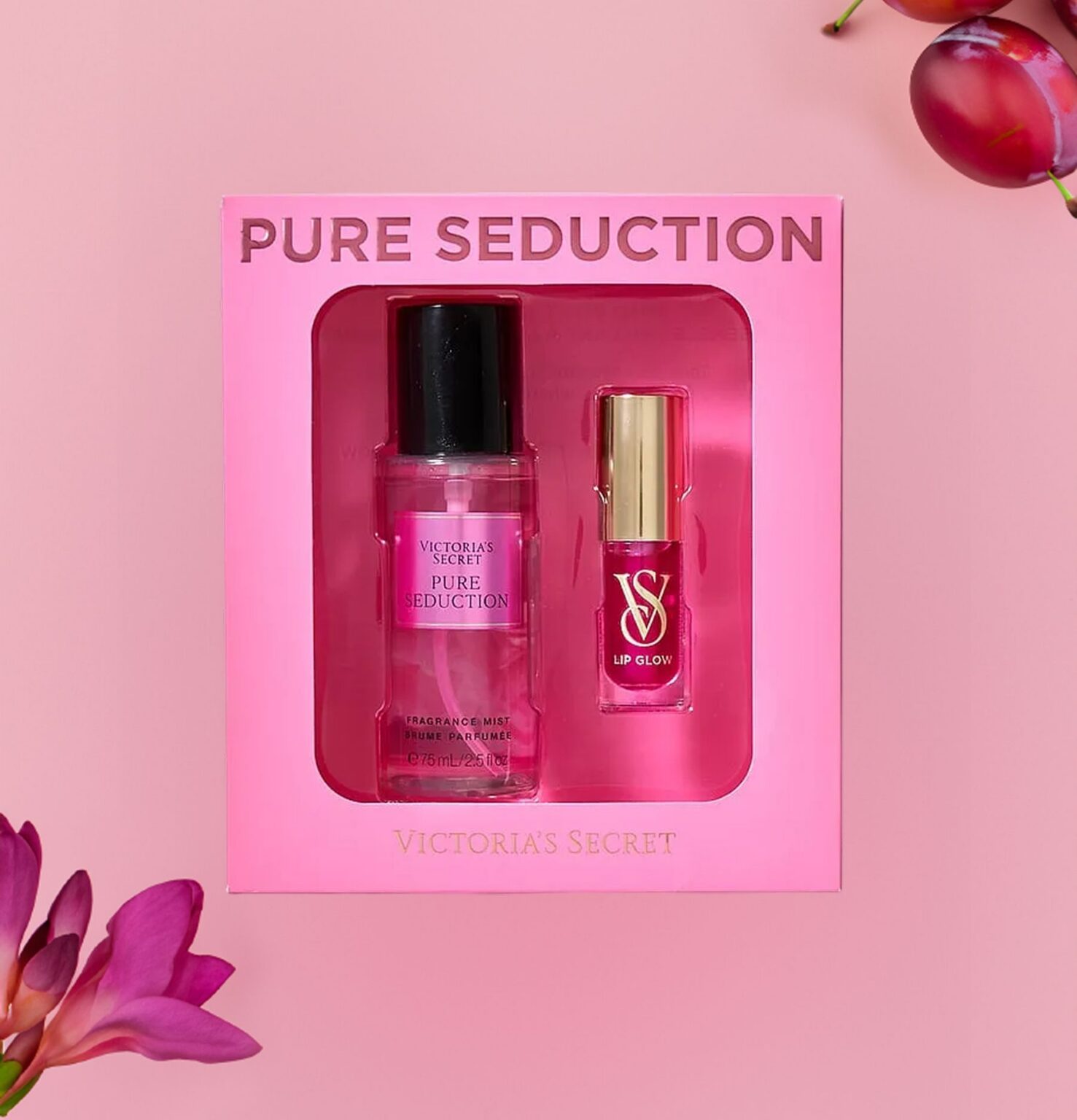 Mini Mist Pure Seduction & Lip Mulberry Lip Glow Set