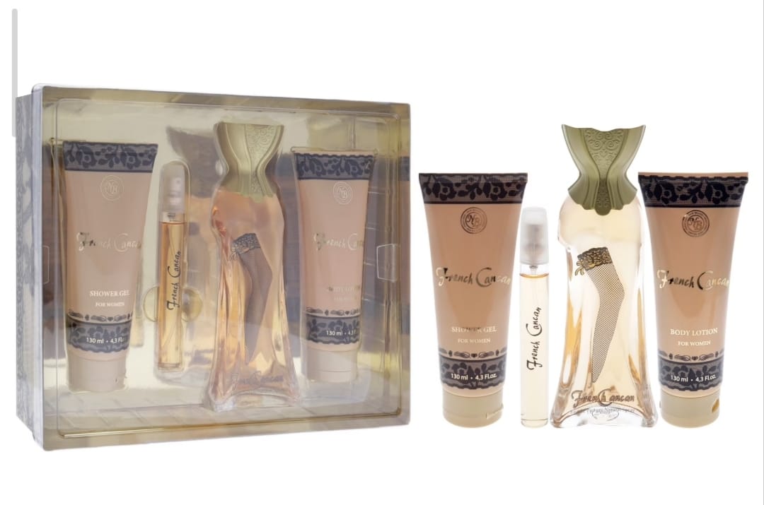 Set French Can Can 3.4 Oz  4.3 Oz  4.3 Oz  15 Ml Edp Women